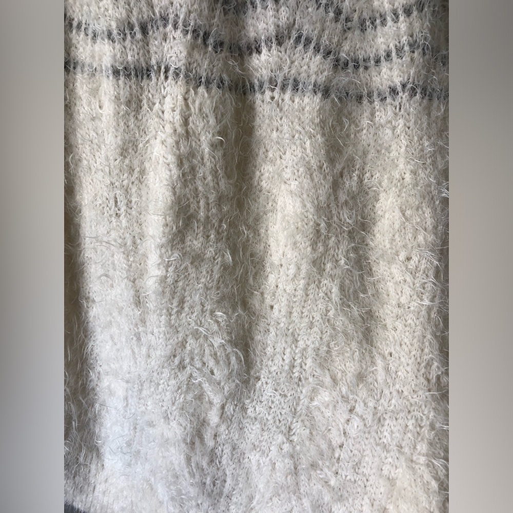 Anthropologie Gray and Cream Cowl Neck Sweater - Picture 12 of 15